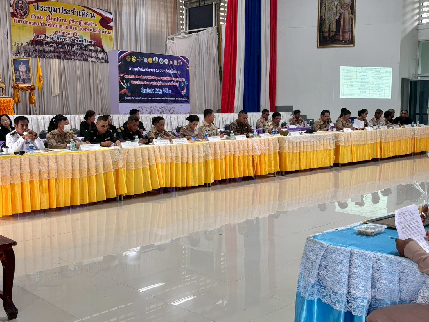 พช.โพธิ์ศรีสุวรรณ ร่วมประชุมกำนัน-ผู้ใหญ่บ้าน ประจำเดือนพฤศจิกายน